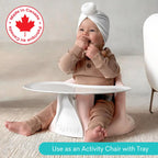 Upseat Baby Floor Seat Booster Chair for Sitting Up with Removable Tray for Meals and Playtime, Developed with Physical Therapists for Safe and Healthy Hip Development and Posture