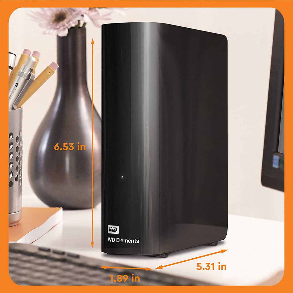 WD 4TB Elements Desktop Hard Drive HDD, USB 3.0, Compatible with PC, Mac, PS4 & Xbox