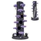 90.5" Tall Luxury Simulation Cat Tree, Modern Realistic Multi-Level Cat Tower w/ 5 Condos & Sisal Scratch Pad, Large Lifelike Indoor Cat Tree