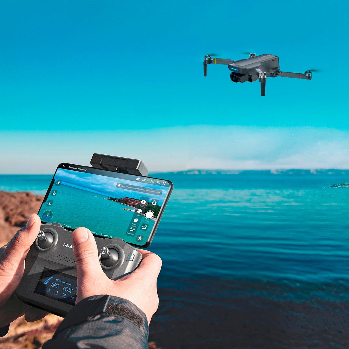Snaptain - P30 4K Drone with Camera GPS and Remote Controller - Grey