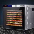 Devanti 10 Trays Food Dehydrator Stainless Steel Tray
