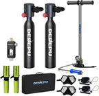 Scuba Diving Tank,0.5L Constant Pressure Mini Scuba Tank, Dive Tanks with On-Off Valve, 5-10 Minutes Underwater Capability, Portable Mini Scuba Tanks, Scuba Diving Tanks with Pump