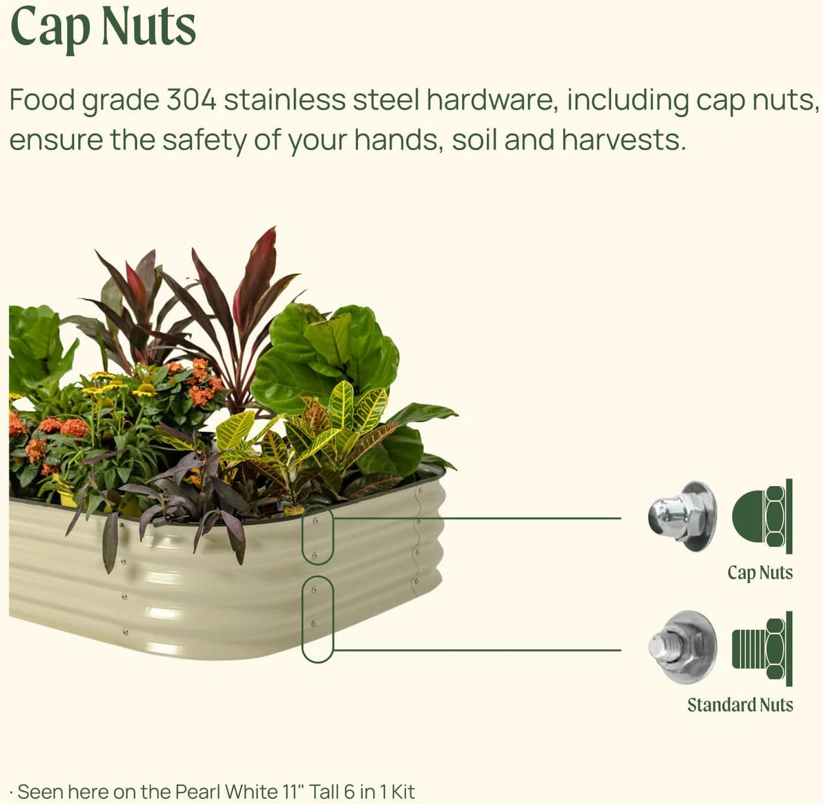 Garden Raised Garden Bed Kit, 11" Tall 10 in 1 Modular Raised Garden Beds Kit, Metal Planter Box for Vegetables, Flowers, Herbs, Morden Gray