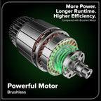 Greenworks 60V 8" Brushless Cordless Edger with 2.0Ah Battery & Charger – Tool-Free Depth Adjustment  Lightweight Lawn Edging Tool  4-Year Warranty