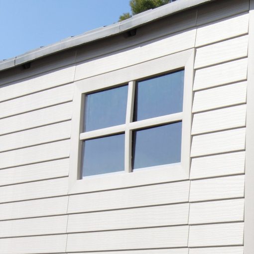 Lifetime 7��7 ft UV-Protected Plastic Storage Shed with Skylight & Double Doors
