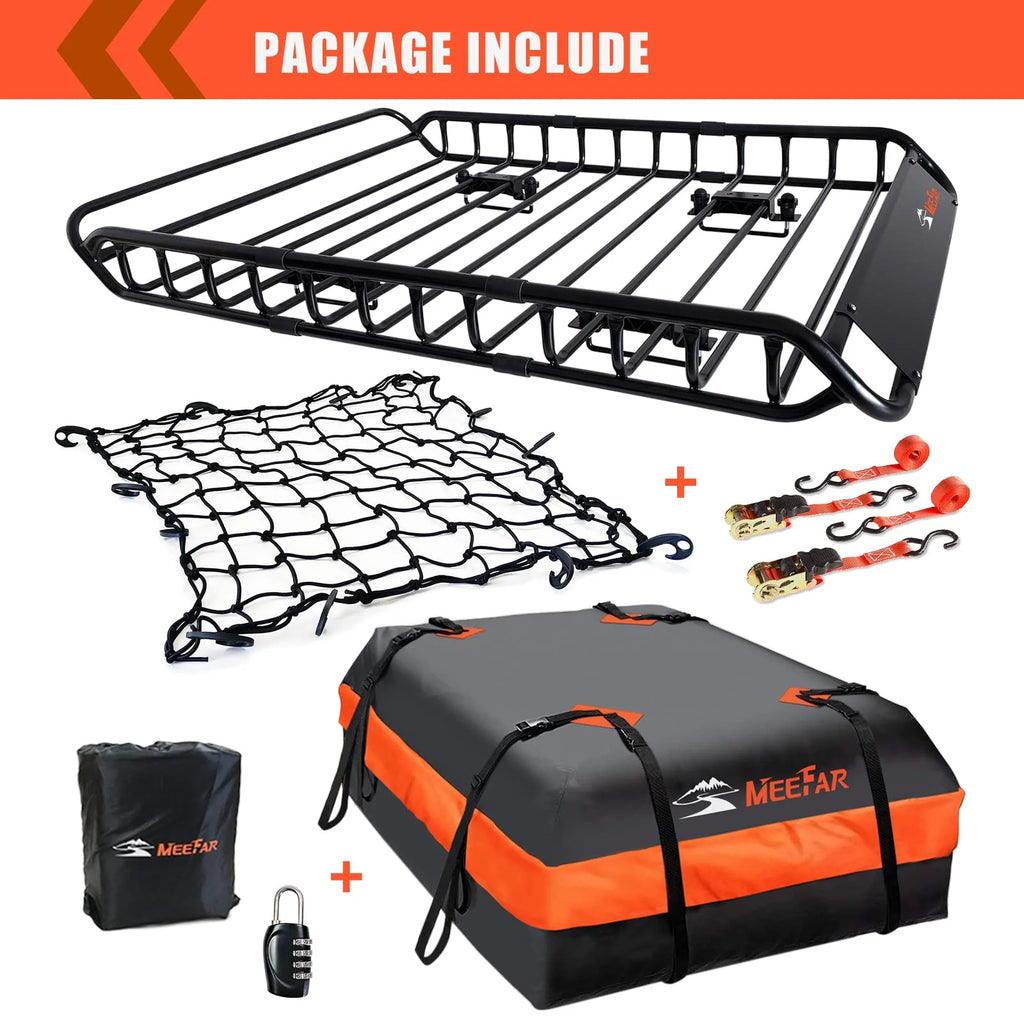 MeeFar Roof Rack Carrier Basket Universal Rooftop