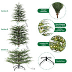 My Texas House 7.5 ft Pre-Lit Cypress Artificial Christmas Tree with 500 Twinkle LED Lights and Stand