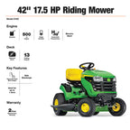 John Deere S100 42-in Riding Lawn Mower �C 17.5-HP Gas Hydrostatic Drive