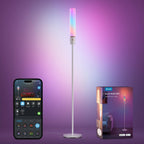 Govee RGBIC Cylinder Floor Lamp, LED Corner Floor Lamp with Wi-Fi App Control, Smart Lamp with 64+ Scenes, DIY Mode, Music Sync, 1500 Lumens Modern Lamp for Bedroom, Living Room