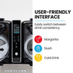 PRE-ORDER POLYCOOL 9L Triple Tank Slushie Machine, Independent Digital Control Slushy Maker