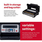 Nesco Deluxe Food VS-12 Vacuum Sealer, 130 Watts, Kit Bags & Viewing Lid