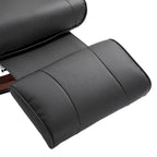 HomCom Faux Leather Adjustable Manual Swivel Base Recliner Chair with Comfortable and Relaxing Footrest