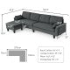 Reversible Sectional Sofa Couch L-Shaped Sofa Couch with Ottoman