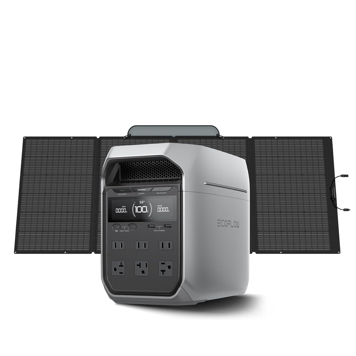 EF ECOFLOW Solar Generator DELTA 3 Plus with 400W Solar Panel (2024 New)  1000W Solar Input  LFP(LiFePO4) Battery  Portable Power Station for Home Backup Power  Camping & RVs