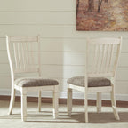 Signature Design by Ashley Bolanburg 20" Upholstered Dining Room Chair, Set of 2, Antique White