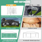 COBIZI 10x20 Heavy Duty Pop up Canopy Tent with 6 sidewalls Easy Up Commercial Outdoor Canopy Wedding Party Tents for Parties All Season Wind & Waterproof Gazebo with Roller Bag,Black(Frame Thickened)