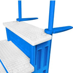 Select Anti-Slip in-Pool Steps | Gray | for Above Ground Swimming Pools | Can Mount to Decks 48" to 54" H | Safety Stairs Capacity Up to 300 lbs