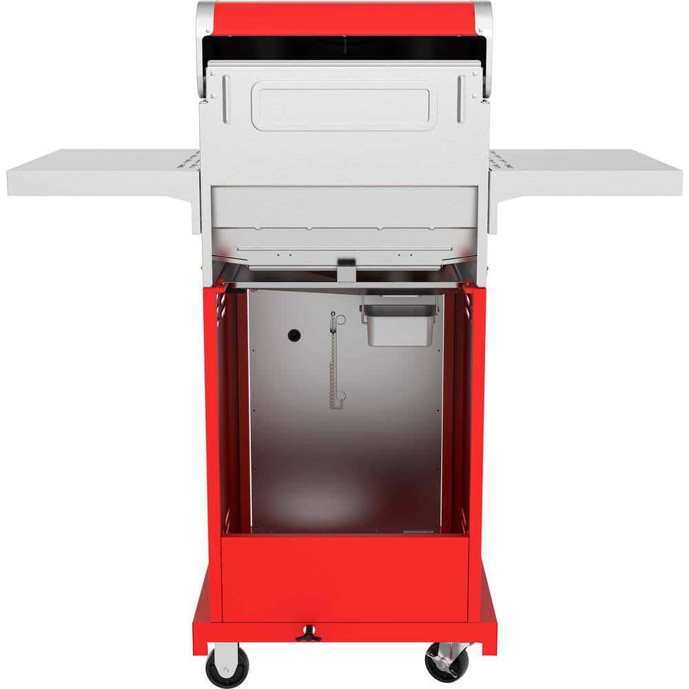 Nexgrill Deluxe 2-Burner Propane Gas Grill, Red �?Stainless Steel, 28,000 BTUs, Compact Design