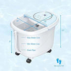 Foot Spa Bath Massager Pedicure Spa Tub with Heat, 2 Rollers, 4 Shiatsu Massagers, Temperature Control, Timer, 3-Angle Shower