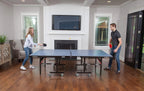 Inside Professional MDF Indoor Ping Pong Table with Quick Clamp Table Tennis Net and Post Set - 10 Minute Easy Assembly - Tournament Quality - Foldable with Single Player Playback Mode
