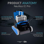 Dolphin Nautilus CC Robotic Pool Vacuum Cleaner All Pools up to 33 FT - Wall Climbing Scrubber Brush