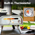 BIG HORN OUTDOORS 16 Inch Wood Pellet Burning Pizza Oven