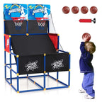 Kids Basketball Arcade Game Toy Set, Dual Shot Basketball Game for 2 Players with 4 Balls & Inflation Pump