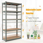 Gray 36" x 16'' x 72" 5-Tier Storage Shelving Unit, 2000 lbs Capacity Heavy Duty Metal Utility Shelves, Adjustable Storage Racks