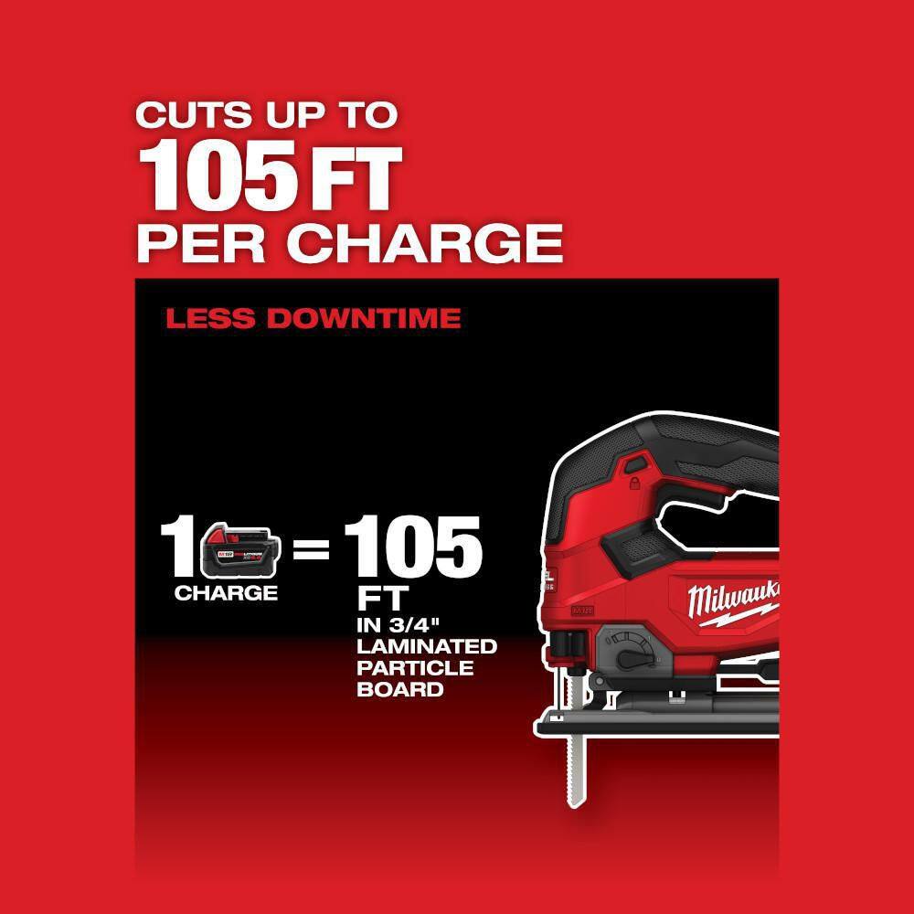 2737-20-48-11-1850 M18 FUEL 18-Volt Lithium-Ion Brushless Cordless Jig Saw with M18 5.0 Ah Battery