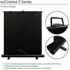 Elite Screens ezCinema 2, Manual Floor Pull Up with Scissor Backed Projector Screen, 70-inch 16:9, Portable Home Theater Office Classroom Projection Screen with Carrying Bag, F70XWH2