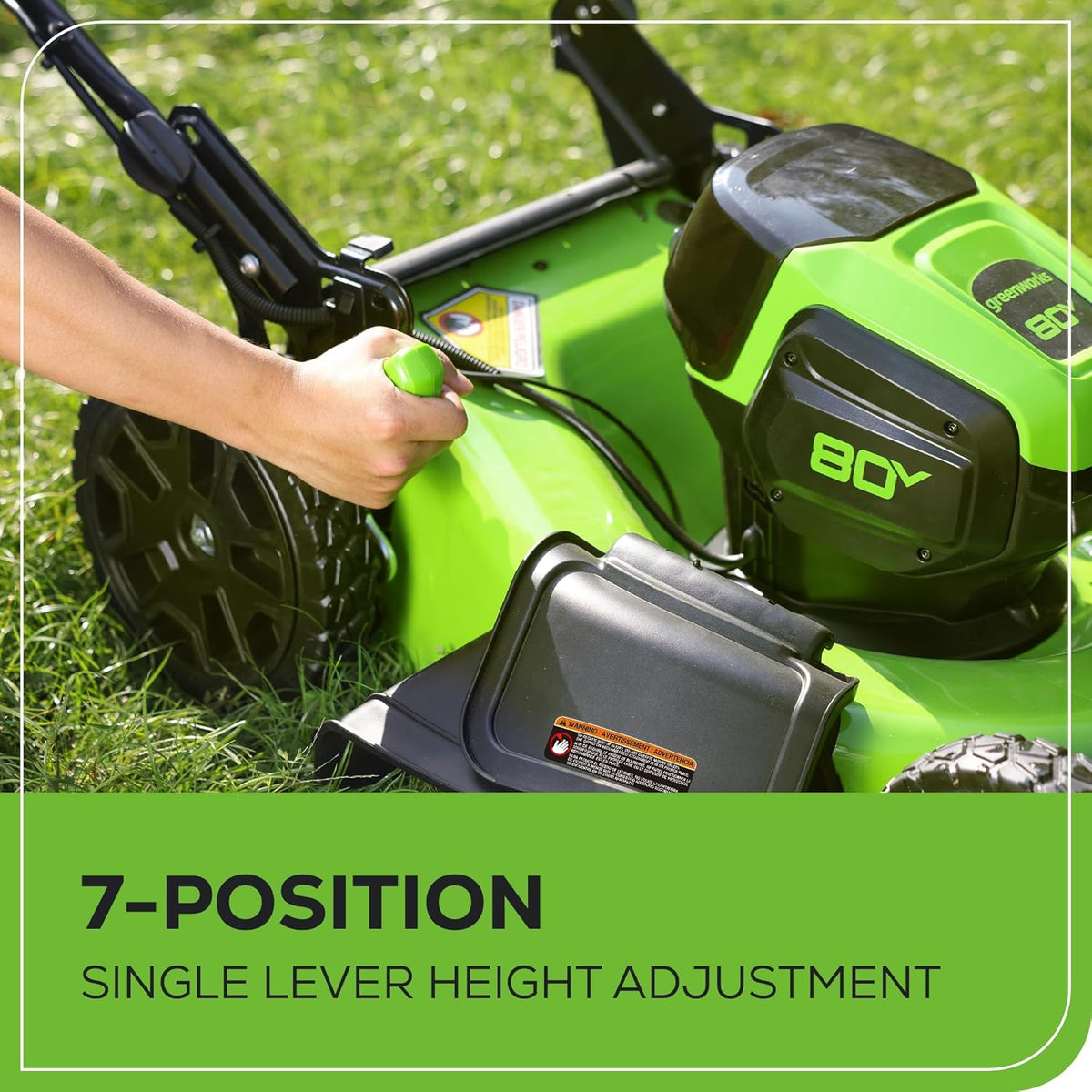 Greenworks 80V 21�� Brushless (Self-Propelled) Cordless Electric Lawn Mower + (580 CFM) Axial Leaf Blower (75+ Compatible Tools)  4.0Ah Battery and 60 Minute Rapid Charger  Green and Black