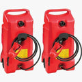 14 Gallon Portable Gas Fuel Tank with Pump, 2 Pack, Red