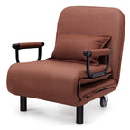 26.5" Convertible Sofa Bed Folding Arm Chair Sleeper Leisure Recliner Lounge Couch