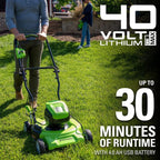 40V 19  Brushless (2-In-1) Lawn Mower, 4Ah USB (Power Bank) Battery and Charger Included MO40L414