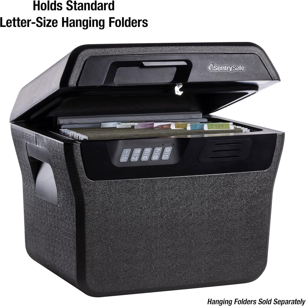 SentrySafe Charcoal Gray Waterproof and Fireproof Safe, Lock Box with Keypad for Documents and Hanging File Folders, Exterior: 14.1 x 16.6 x 13.8 Inches, ?FHW40300