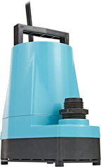 5-MSP 115-Volt 1/6 HP, 1200 GPH Aluminum Manual Utility Pump, 25-Ft. Cord, Blue, 505025