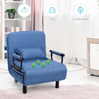 26.5" Convertible Sofa Bed Folding Arm Chair Sleeper Leisure Recliner Lounge Couch