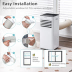 Costway 10000 BTU Portable Air Conditioner 3-in-1 Air Cooler with Fan Dehum Sleep Mode