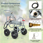 Garden Hose Reel Cart Holds 330 FT of 3/4" or 5/8�?& 400 FT of 1/2" Hose, Heavy Duty Yard Water Planting Cart