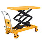 Hydraulic Lift Table Cart – 770 lbs Capacity, 51" Max Height, Double Scissor Lift with Safety Guard & 4 Wheels