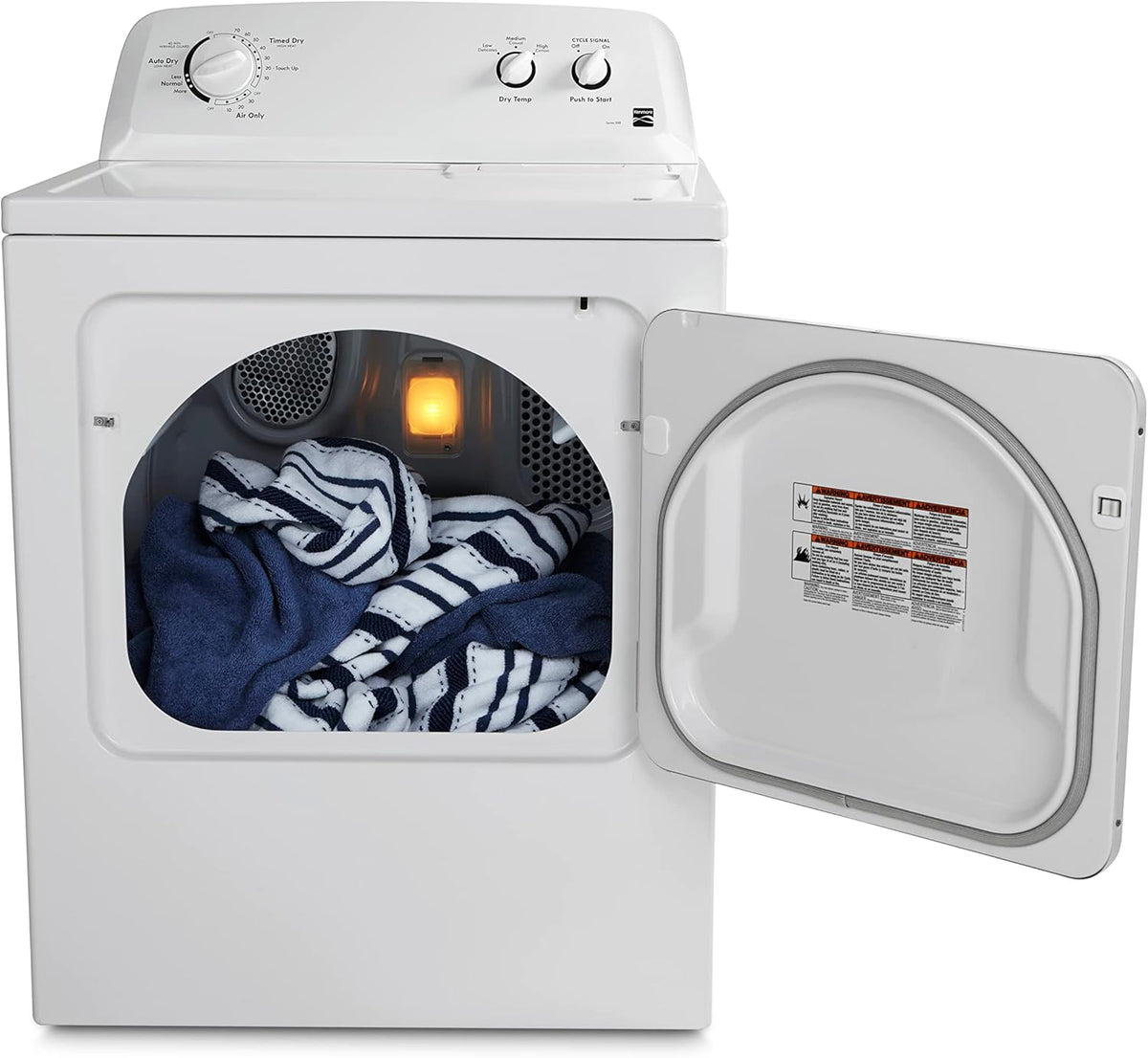 Kenmore 29" Front Load Electric Dryer with Wrinkle Guard and 7.0 Cubic Ft. Total Capacity, White