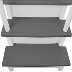 Select Anti-Slip in-Pool Steps | Gray | for Above Ground Swimming Pools | Can Mount to Decks 48" to 54" H | Safety Stairs Capacity Up to 300 lbs