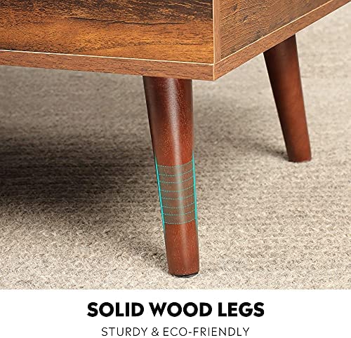 WLIVE Wood Lift Top Coffee Table with Hidden Compartment and Adjustable Storage Shelf