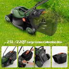 10 AMP 13" Electric Push Lawn Mower 2-in-1 Walk-Behind Lawnmower with Collection Box, 3 Adjustable Height Position