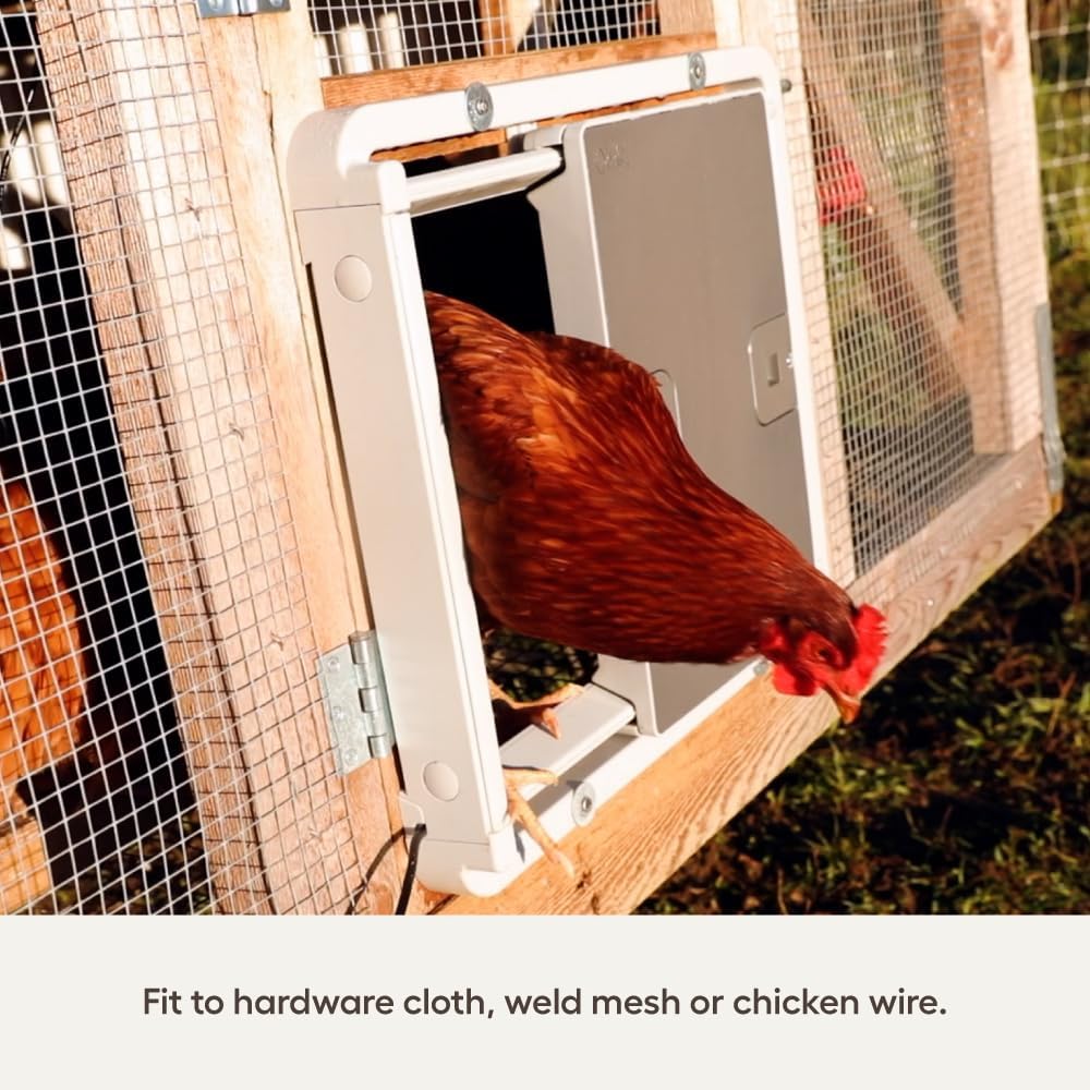 Omlet Smart Automatic Chicken Coop Door Opener | Wi-Fi Enabled | Programmable with App | Operated by Light Sensor or Timer | Easy to Install | Mains or Battery Powered | Built-in Safety Sensors Grey