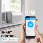 U-Shaped Inverter Window Air Conditioner 12,000BTU with Open Window Flexibility, Robust Installation,Extreme Quiet, 35% Energy Saving, Smart Control, Alexa, Remote, Bracket Included (Renewed)
