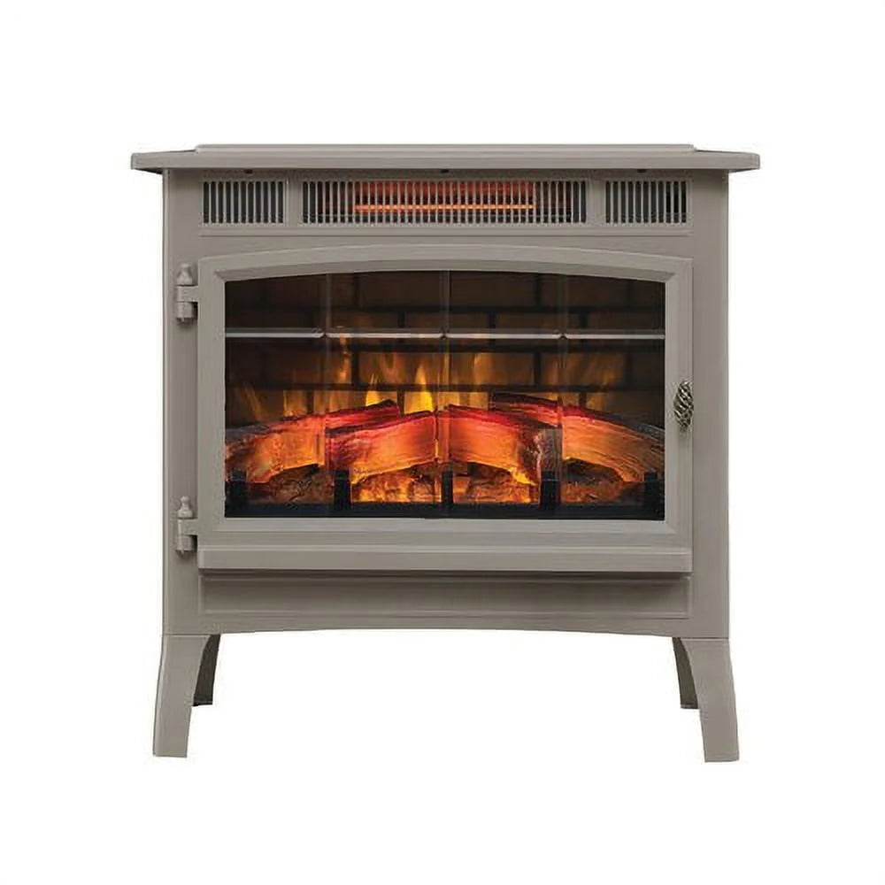 Duraflame 3D 24 W x 23.4 H x 12.9 D 34.1lb Infrared Electric Fireplace Stove - Cream