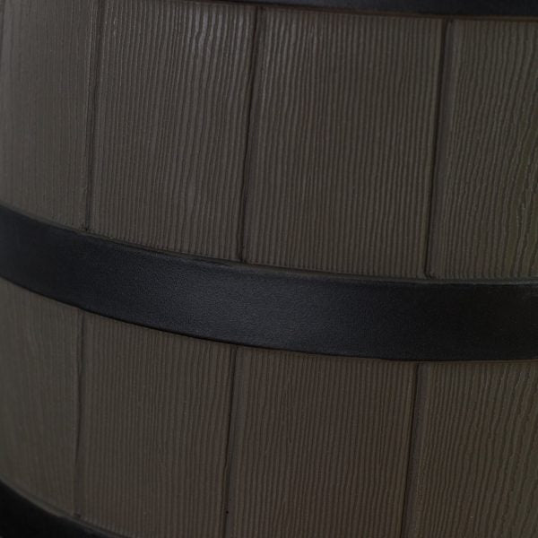 50 Gallon  Darkened Rib Rain Barrel, Green