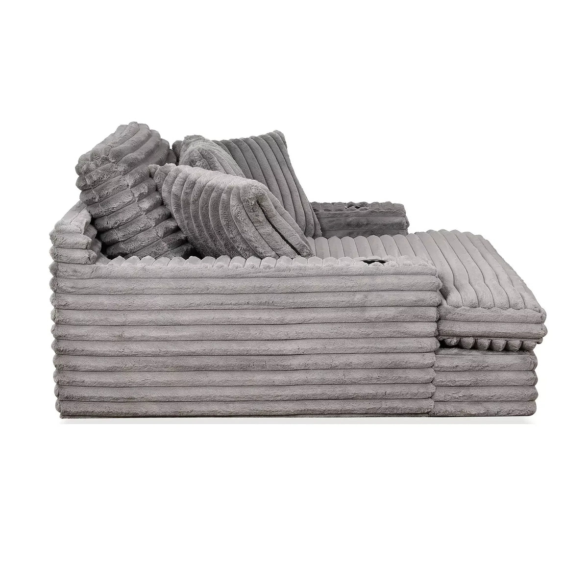 Nestle Chaise Lounge With Dual Cupholders And Charging Ports