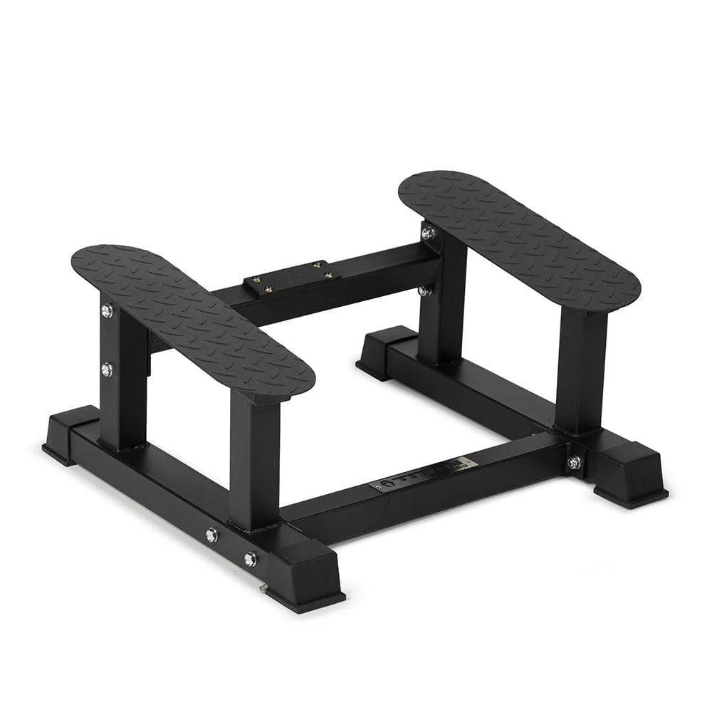 Titan Fitness T Bar Rowing Platform, Elevated/Angled Design for Rows at a Deficit, T Bar Row Platform with Diamond-Plated Footplates, T Bar Platform with Protective UHMW strip, Non-Slip Rubber Feet